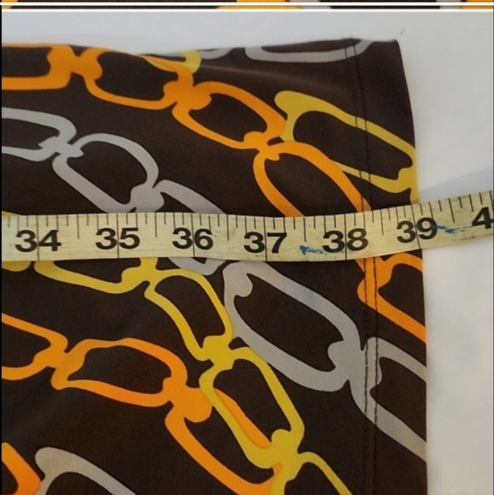 J. McLaughlin midi sheath dress chain pattern strechy career Catalina cloth - Picture 6 of 8